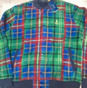 New with tags men's size large Polo Ralph Lauren button up fleece jacket